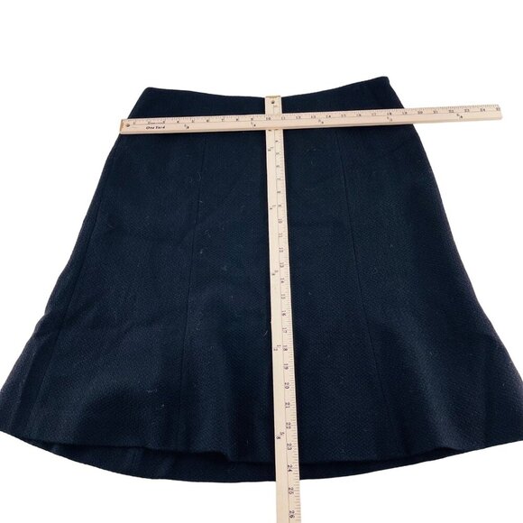 Ann Taylor Womens A-Line Black Skirt Size Large Wool Blend - Picture 4 of 6